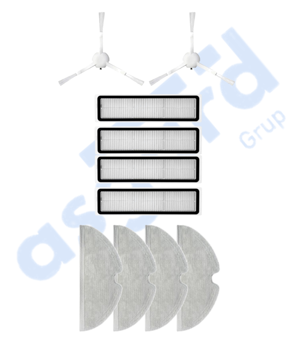 Dreame D9,D9 Max,L10 Pro,D9 Pro Uyumlu 2 Yan Fırça 4 Filtre 4 Mop - Image 1