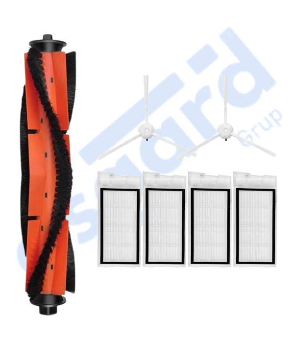 Roidmi Eve - Eve Plus Uyumlu 1 Ana Fırça 2 Yan Fırça 4 Filtre - Image 1