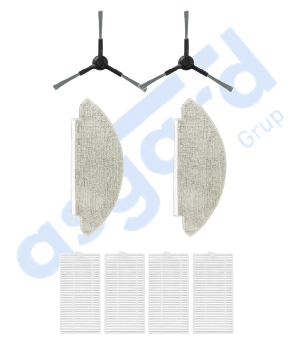 VİOMİ V5 – V5 PRO – ALPHA 2 PRO Uyumlu 2 Yan Fırça 4 Filtre 2 Mop - Image 1