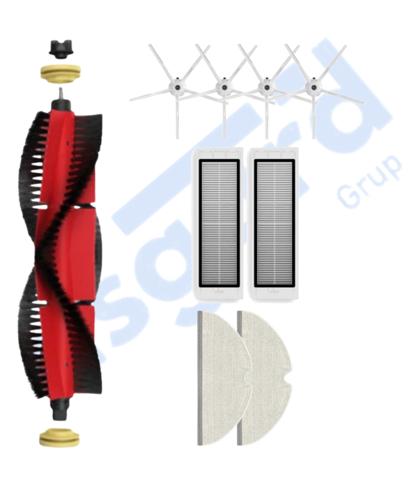 ROBOROCK  S50 – S55 –S5 MAX – S6 – S6 MAXV Uyumlu 1 Ana Fırça 4 Yan Fırça 2 Filtre 2 Mop - Image 1