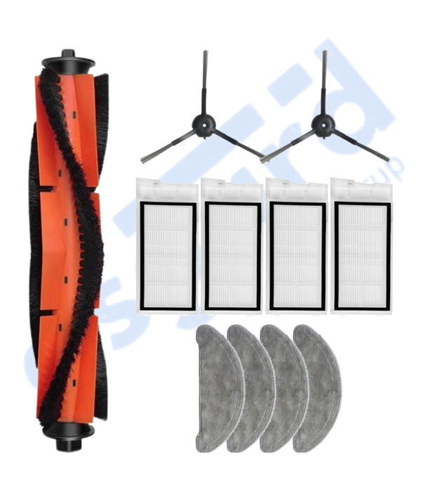 Roidmi Eve - Eve Plus Uyumlu 1 Ana Fırça 2 Yan Fırça 4 Filtre 4 Mop - Image 1
