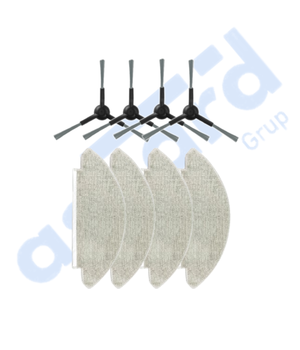 VİOMİ V5 – V5 PRO – ALPHA 2 PRO Uyumlu 4 Yan Fırça 4 Mop - Image 1