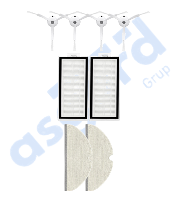 ROBOROCK Q8 MAX , Q8 MAX+ UYUMLU 4 Yan Fırça 2 Filtre 2 Mop - Image 1