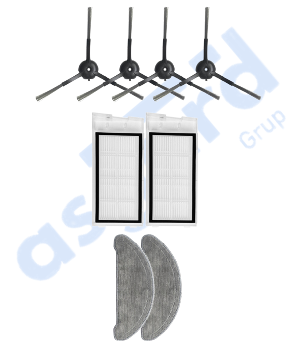Roidmi Eve - Eve Plus Uyumlu 4 Yan Fırça 2 Filtre 2 Mop - Image 1