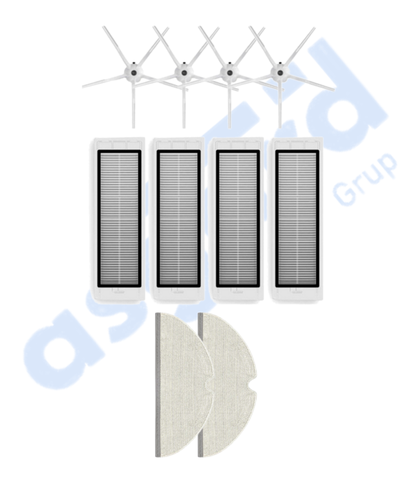 ROBOROCK  S50 – S55 –S5 MAX – S6 – S6 MAXV Uyumlu 4 Yan Fırça 4 Filtre 2 Mop - Image 1
