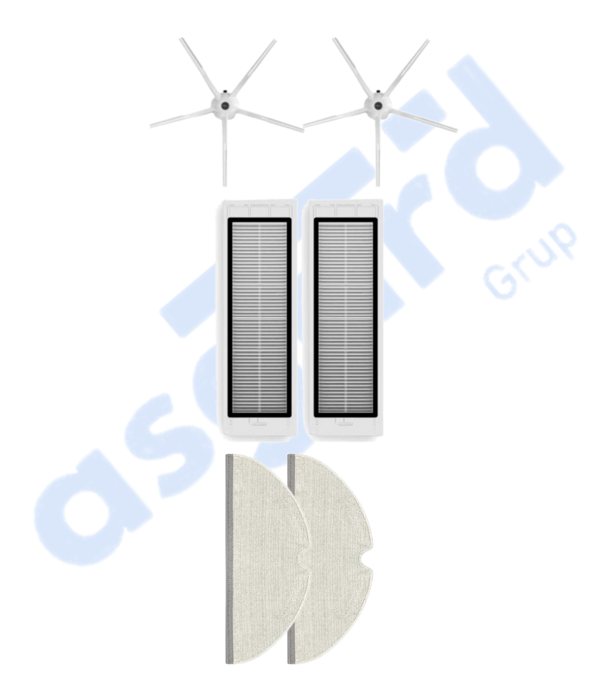 ROBOROCK  S50 – S55 –S5 MAX – S6 – S6 MAXV Uyumlu 2 Yan Fırça 2 Filtre 2 Mop - Image 1