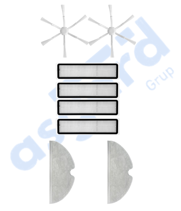 Dreame D9,D9 Max,L10 Pro,D9 Pro Uyumlu 2 Yan Fırça 4 Filtre 2 Mop - Image 1