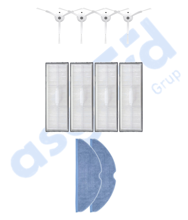ROBOROCK S8 , S8+ ,S8 PRO-PRO ULTRA UYUMLU 4 Yan Fırça 4 Filtre 2 Mop - Image 1