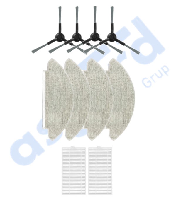 VİOMİ V5 – V5 PRO – ALPHA 2 PRO Uyumlu 4 Yan Fırça 2 Filtre 4 Mop - Image 1
