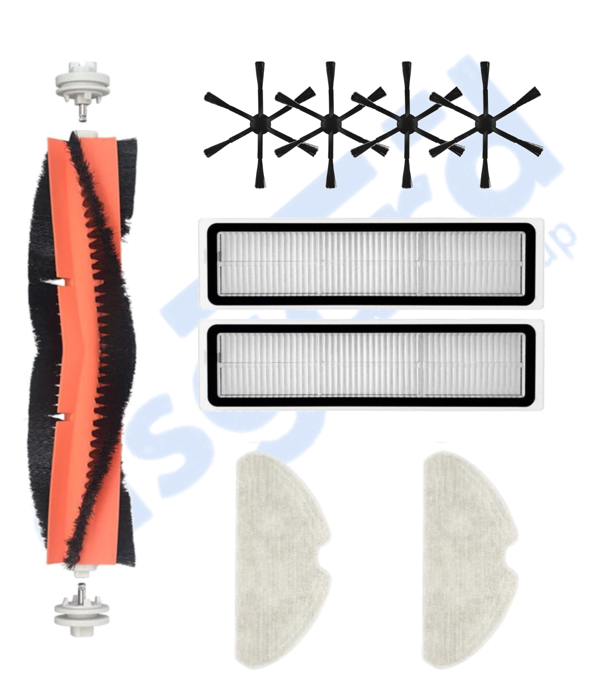 Dreame D10S, D10S PRO, D9 MAX GEN2 Uyumlu 1 Ana Fırça 4 Yan Fırça 2 Filtre 2 Mop - Image 1