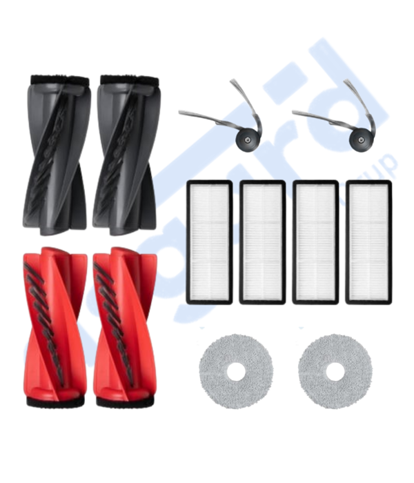 Roborock Qrevo Curv Uyumlu 2 Ana Fırça 2 Yan Fırça 4 Filtre 2 Mop - Image 1