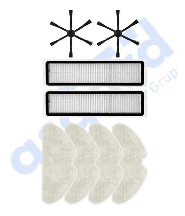 Dreame D10S, D10S PRO, D9 MAX GEN2 Uyumlu 2 Yan Fırça 2 Filtre 4 Mop - Image 1