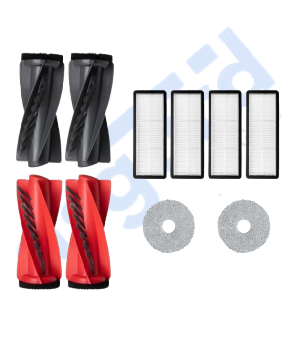 Roborock Qrevo Curv Uyumlu 2 Ana Fırça 4 Filtre 2 Mop - Image 1