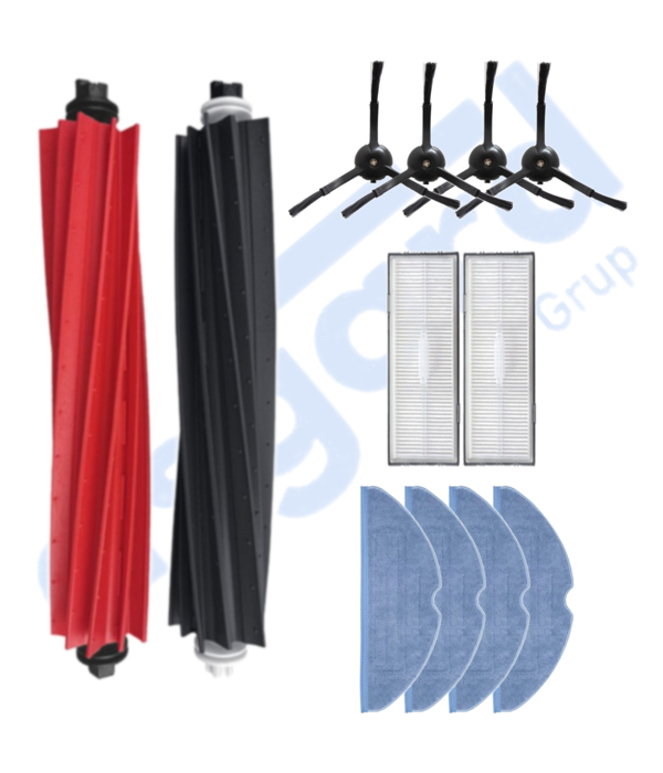 ROBOROCK S8 , S8+ ,S8 PRO-PRO ULTRA UYUMLU 1 Ana Fırça 4 Yan Fırça 2 Filtre 4 Mop - Image 1