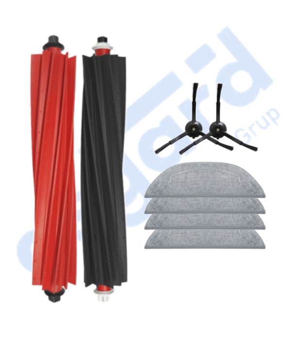 ROBOROCK S8 MaxV Ultra Uyumlu  1 Ana Fırça 2 Yan Fırça 4 Mop - Image 1
