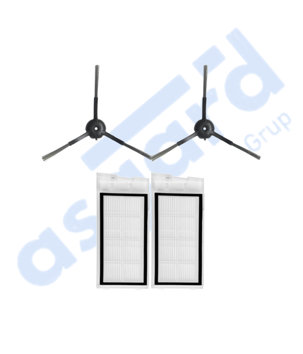 Roidmi Eve - Eve Plus Uyumlu 2 Yan Fırça 2 Filtre - Image 1