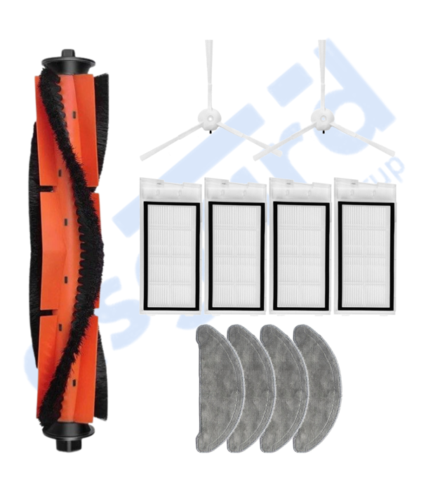 Roidmi Eve - Eve Plus Uyumlu 1 Ana Fırça 2 Yan Fırça 4 Filtre 4 Mop - Image 1