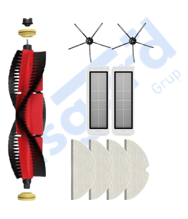 ROBOROCK  S50 – S55 –S5 MAX – S6 – S6 MAXV Uyumlu 1 Ana Fırça 2 Yan Fırça 2 Filtre 4 Mop - Image 1