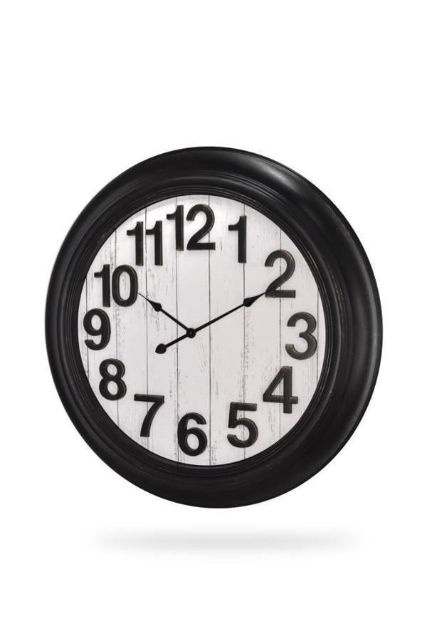 Efe Mark Premium Serisi Modern Tasarım 75 Santimetre Ev ve Ofis Duvar Saati Latin Rakamlı Siyah - Image 1