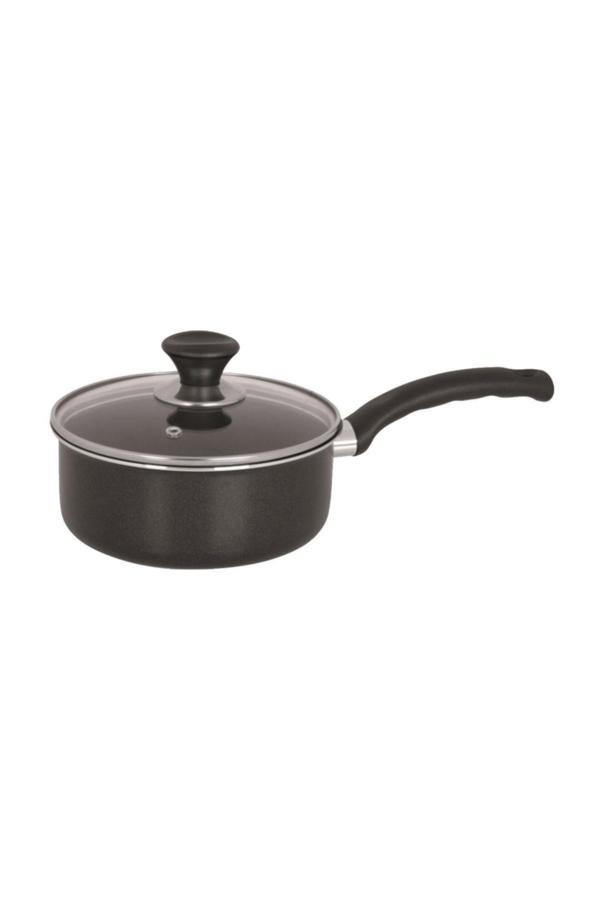 Mehtap Teflon Kaçerola 16 CM Sosluk Cam Kapaklı - Image 1