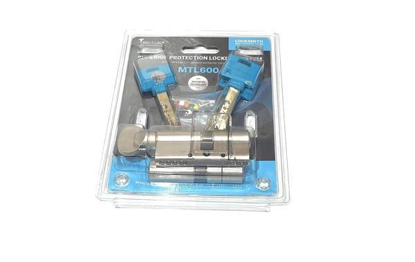 Mul-T-Lock Mtl600 Interactive Yüksek Güvenli Tuzaklı Çelik Takviyeli İkiz Barel Seti 69 Mm 5 Ant - Image 1