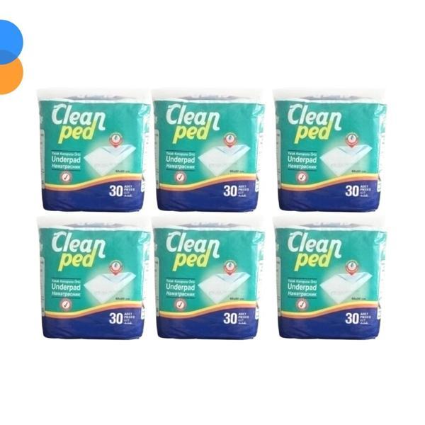 Clean Ped Yatak Koruyucu  60cm x 90cm - 30lu Paket - 6 Paket - Image 1