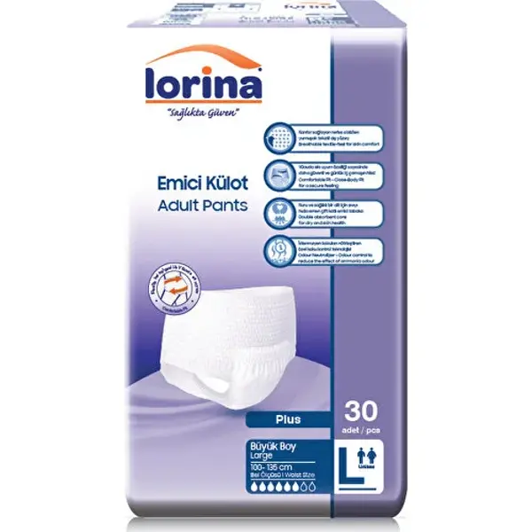 Lorina Emici Külot Büyük Boy Large 30'lu 1 Paket / 30 Adet - Image 1