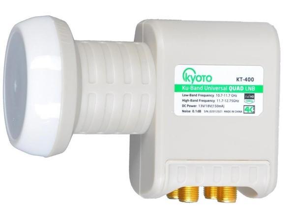 Kyoto 4 Çıkışlı Dörtlü Uydu Anten Uyumlu Lnb Elembi 4K Ultra Hd - Yağmur Korumalı - Image 1