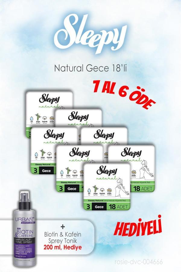 Sleepy 18'li Natural Gece 7 AL 6 ÖDE ve 200 ML Tonik Hediye - Image 1