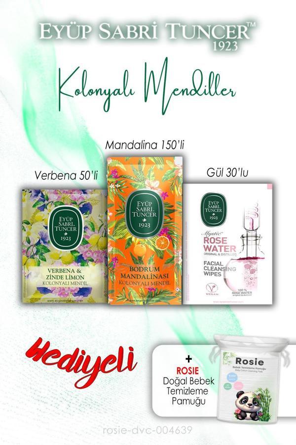 30'lu Gül, Verbena 50'li, Mandalina 150'li Kolonyalı Mendil ve ROSIE - Image 1