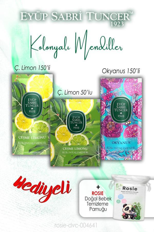 Okyanus 150'li, Çeşme Limon 150 ve 50'li Kolonyalı Mendil ve ROSIE - Image 1
