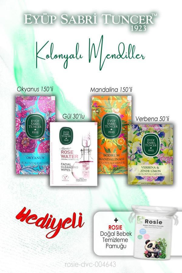 Okyanus, Verbena Limon, Mandalina ve Gül Kolonyalı Mendiller ve ROSIE - Image 1