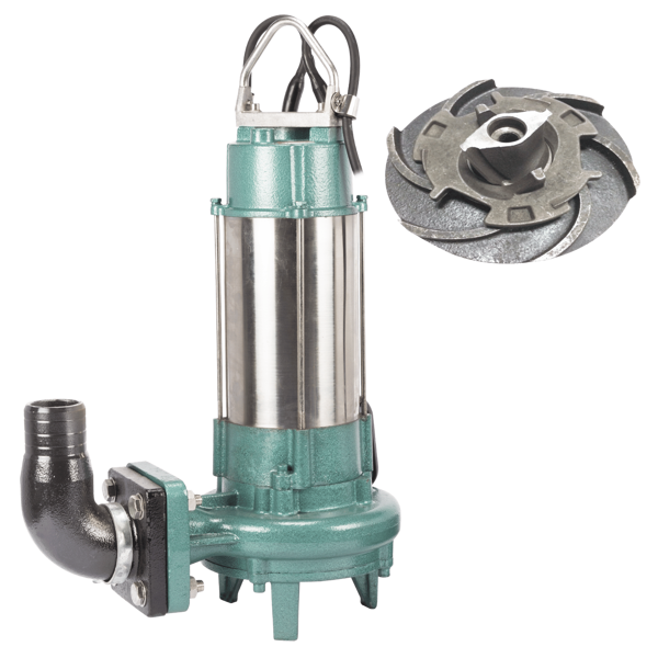 Varan CUT 1100 Parçalayıcı Bıçaklı Foseptik Dalgıç Pompa 1.5 HP / 1.1 kW, Monofaze 220 V, 18 Mss, 18 m3/h - Image 1