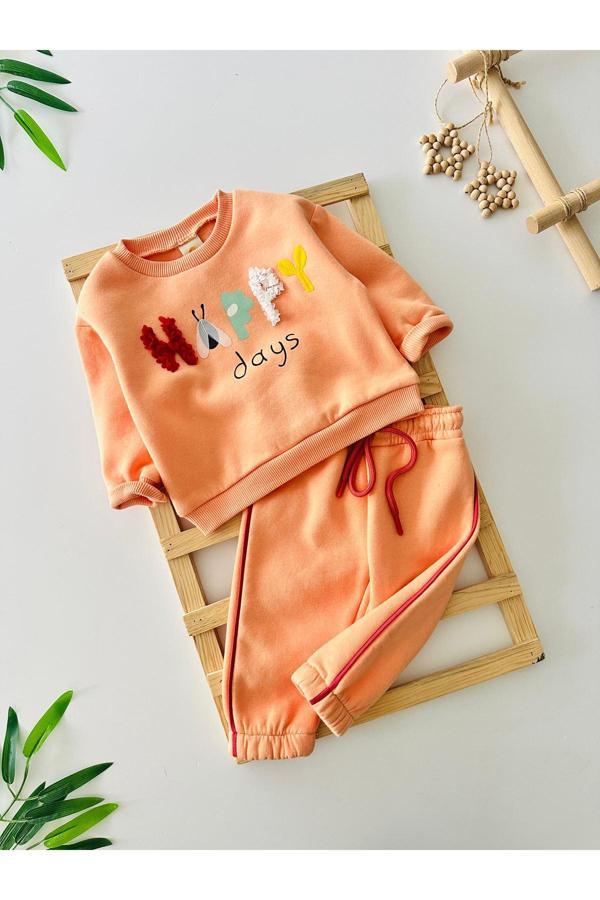 Miniğimin Cicileri Happy Days Kız Bebe 2 li Takım - Somon - Image 1