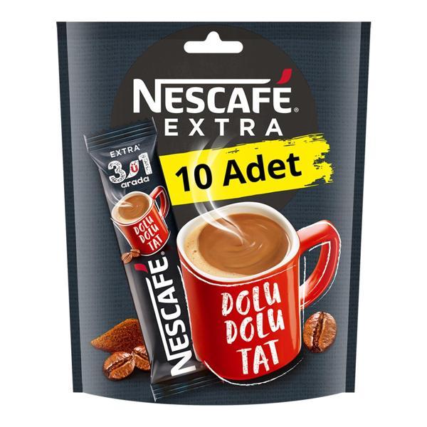 Nescafe 3'ü 1 Arada Extra Kahve 16,5 gr 10 Adet - Image 1
