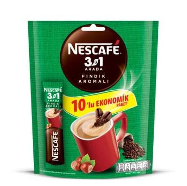 Nescafe 3'ü 1 Arada Fındık Aromalı Kahve 17 gr 20 Adet - Image 1