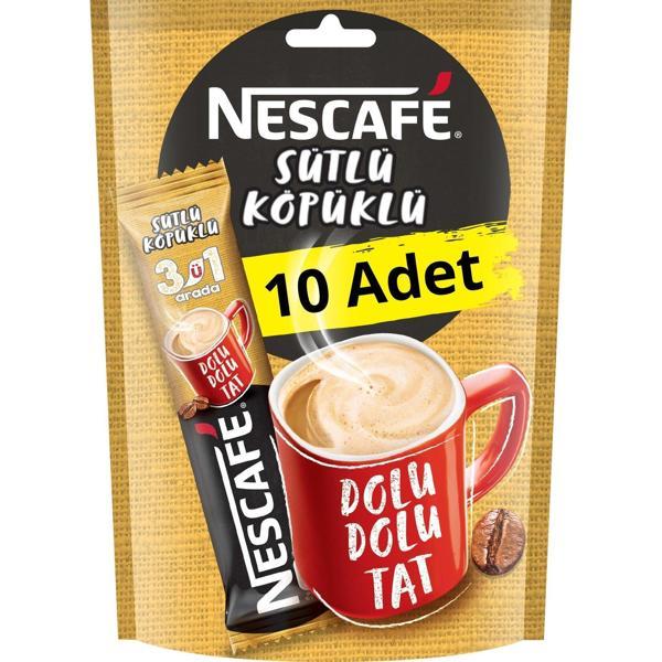 Nescafe 3'ü 1 Arada Sütlü Köpüklü Kahve 17,4 gr 50 Adet - Image 1