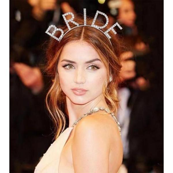 Bekarlığa Veda Kristal Taşlı Gümüş Bride Tacı - Image 1