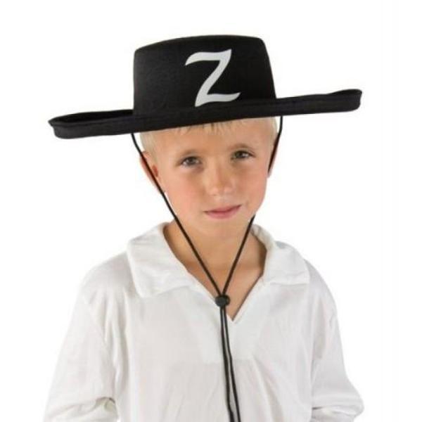 Z Logolu Çocuk Boy Bağcıklı Zorro Şapkası - Image 1