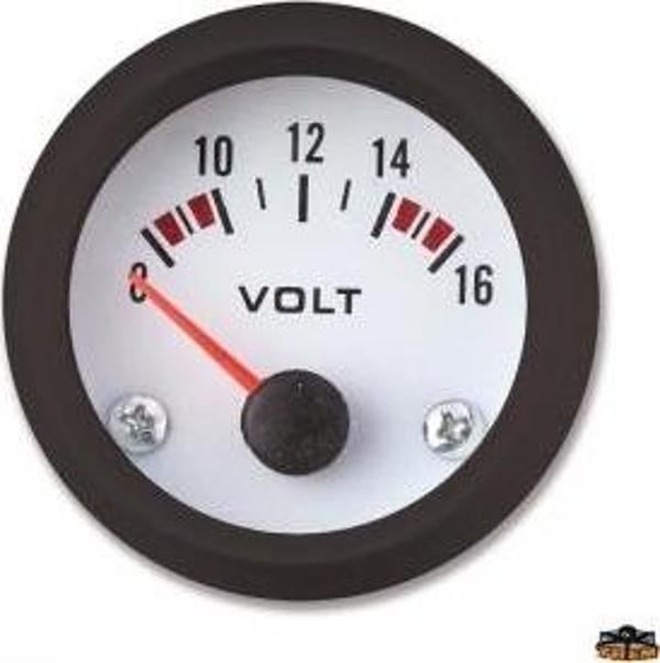 Trem Voltmetre Dış Ø 57 Mm, Montaj Ø 52 Mm Beyaz - Image 1