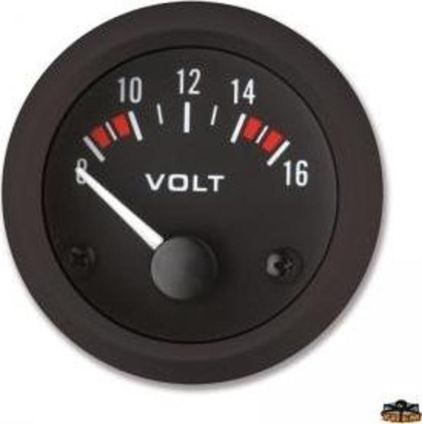 Trem Voltmetre Dış Ø 57 Mm, Montaj Ø 52 Mm Siyah - Image 1