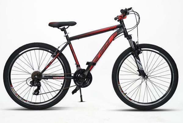 Sarissa Moon 26" Jant Ön Amortisörlü Shimano 21 Vites Wake Gidon V Fren Dağ Bisikleti Siyah Kırmızı - Image 1