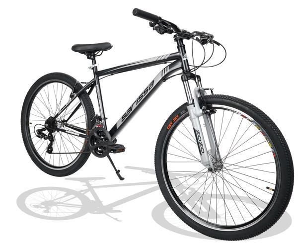 Sarissa Moon 27,5" Jant MTB Ön Amortisörlü Shimano 21 Vites V Fren Wake Gidon Dağ Bisiklet Siyah Gri - Image 1