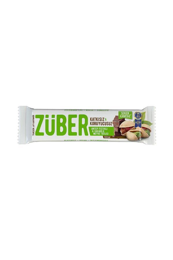 Züber Antep Fıstıklı Ve Çikolatalı Meyve Bar (40 G) X8 Adet - Image 1