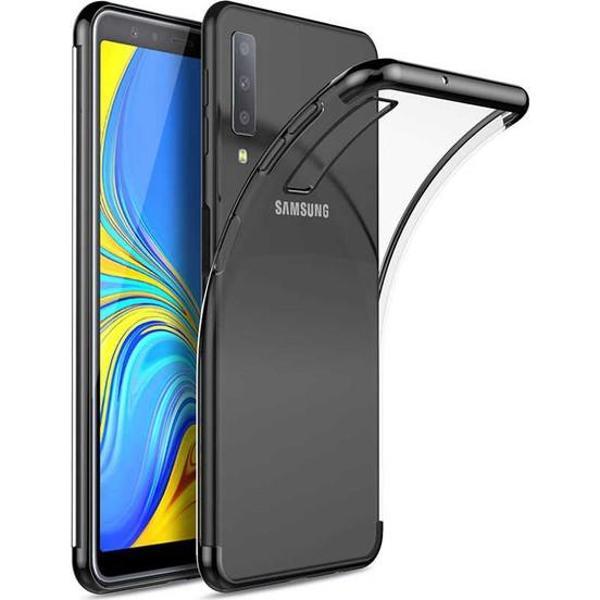 Samsung Galaxy A7 2018 Glitter Silikon Kılıf - Siyah - Image 1