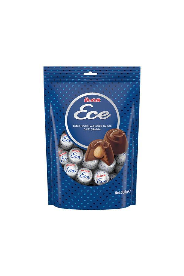 Ülker Ece Bütün Fındıklı Sütlü Çikolata (350 G) X4 Adet - Image 1