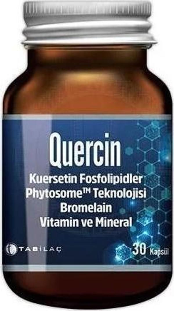 Tab İlaç Quercin Fitozomal Kuersetin Bromelain 30 Kapsül - Image 1