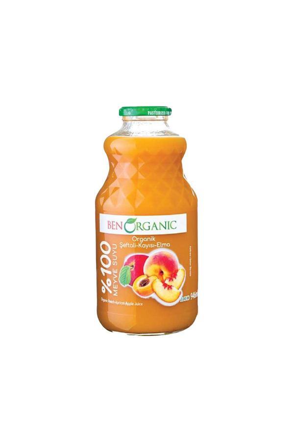 Benorganic %100 Organik Şeftali, Kayısı & Elma Suyu (946 Ml) X6 Adet - Image 1