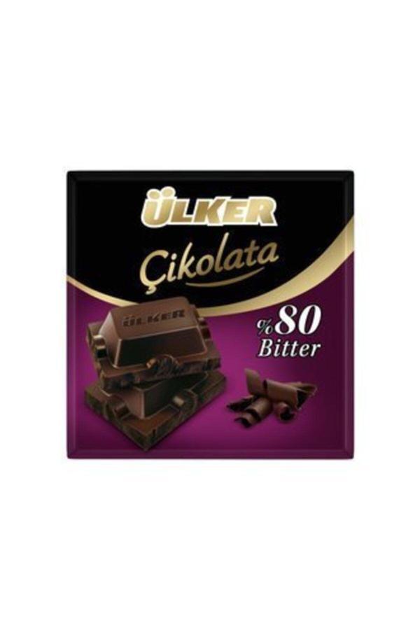 Ülker Bitter %80 Kakao Kare Çikolata 60 Gr X 4 Adet - Image 1