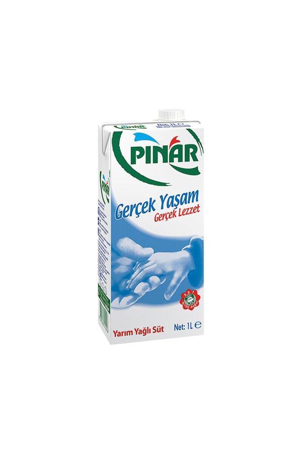Pınar Gerçek Yaşam Yarım Yağlı Süt (1 L) X4 Adet - Image 1